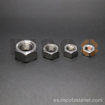 Tuerca hexagonal de acero inoxidable DIN934 SS304